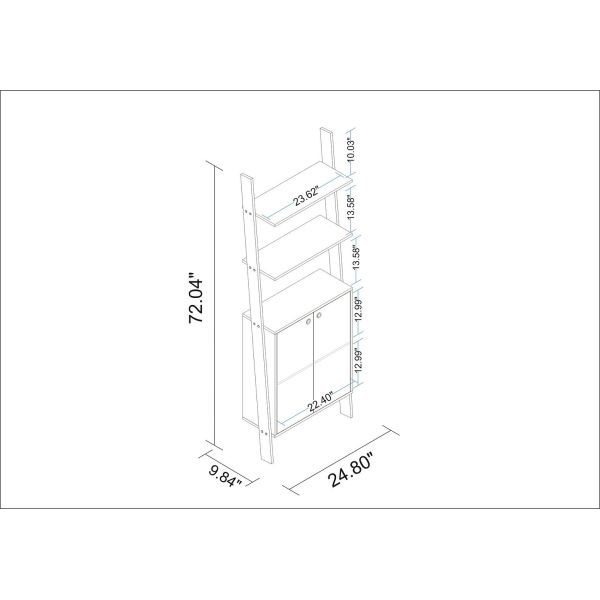 Cooper Ladder Display Cabinet in White