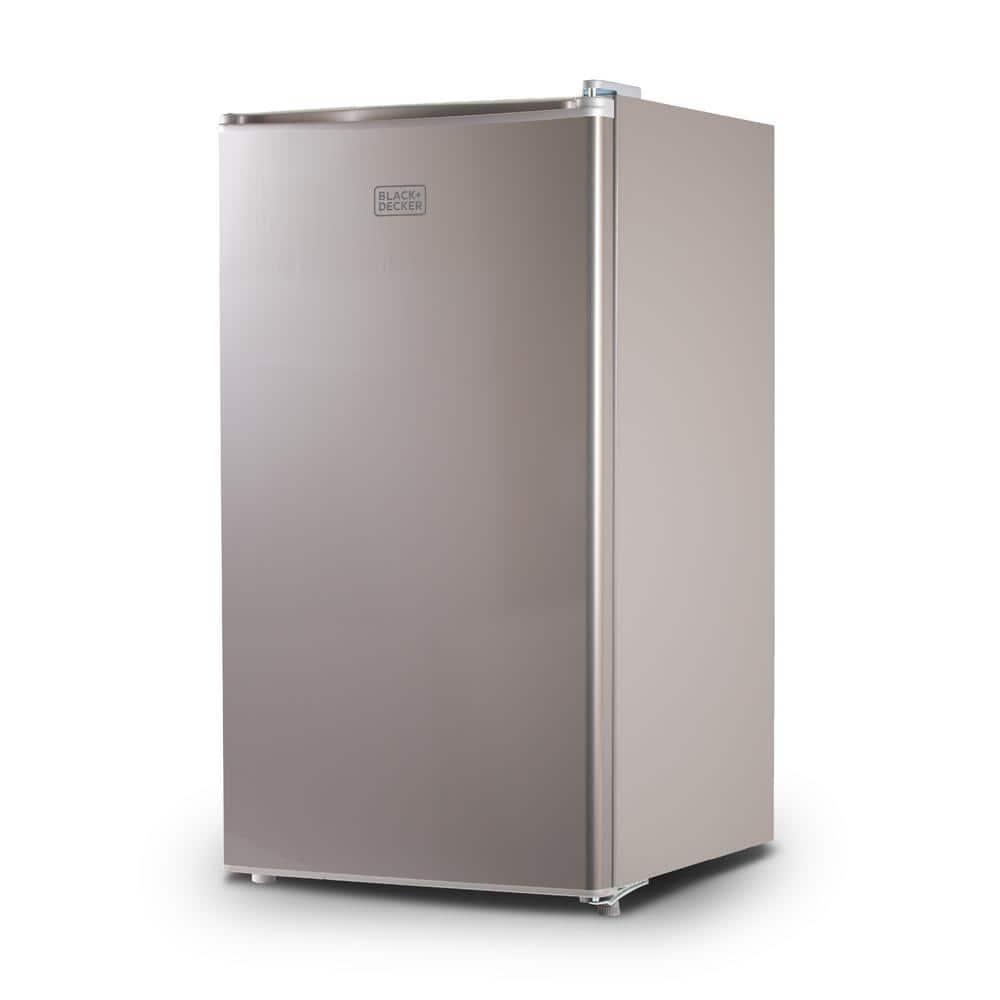 BLACKDECKER 32 cu ft Mini Fridge with Freezer in Stainless Look