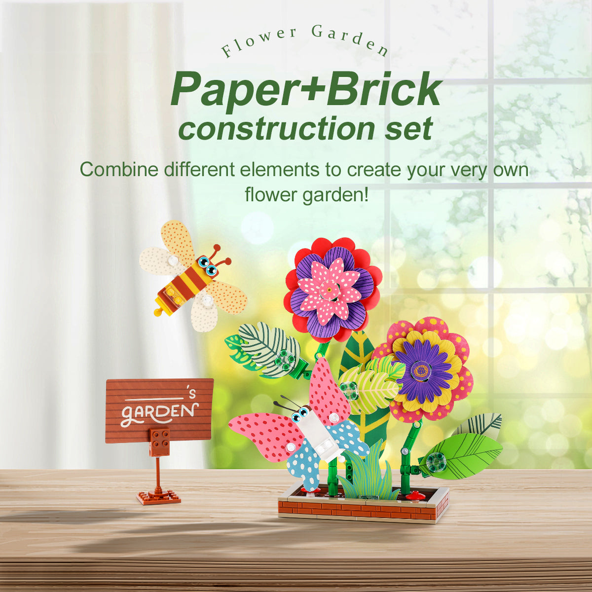 CaDA®Building Block Flower Series Flower Garden Children's Building Sets Model Toy C71022W (230Pieces)