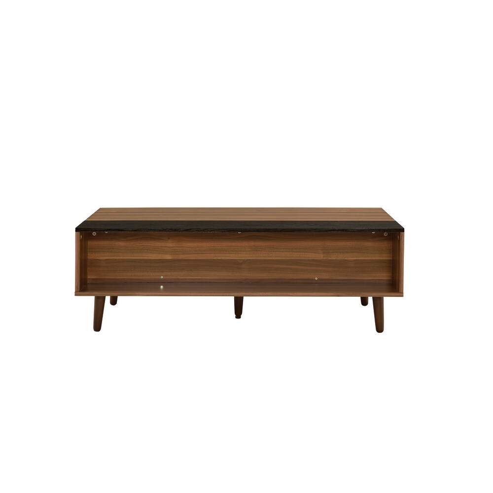 ACME Avala Coffee Table with Lift Top in Walnut   Black