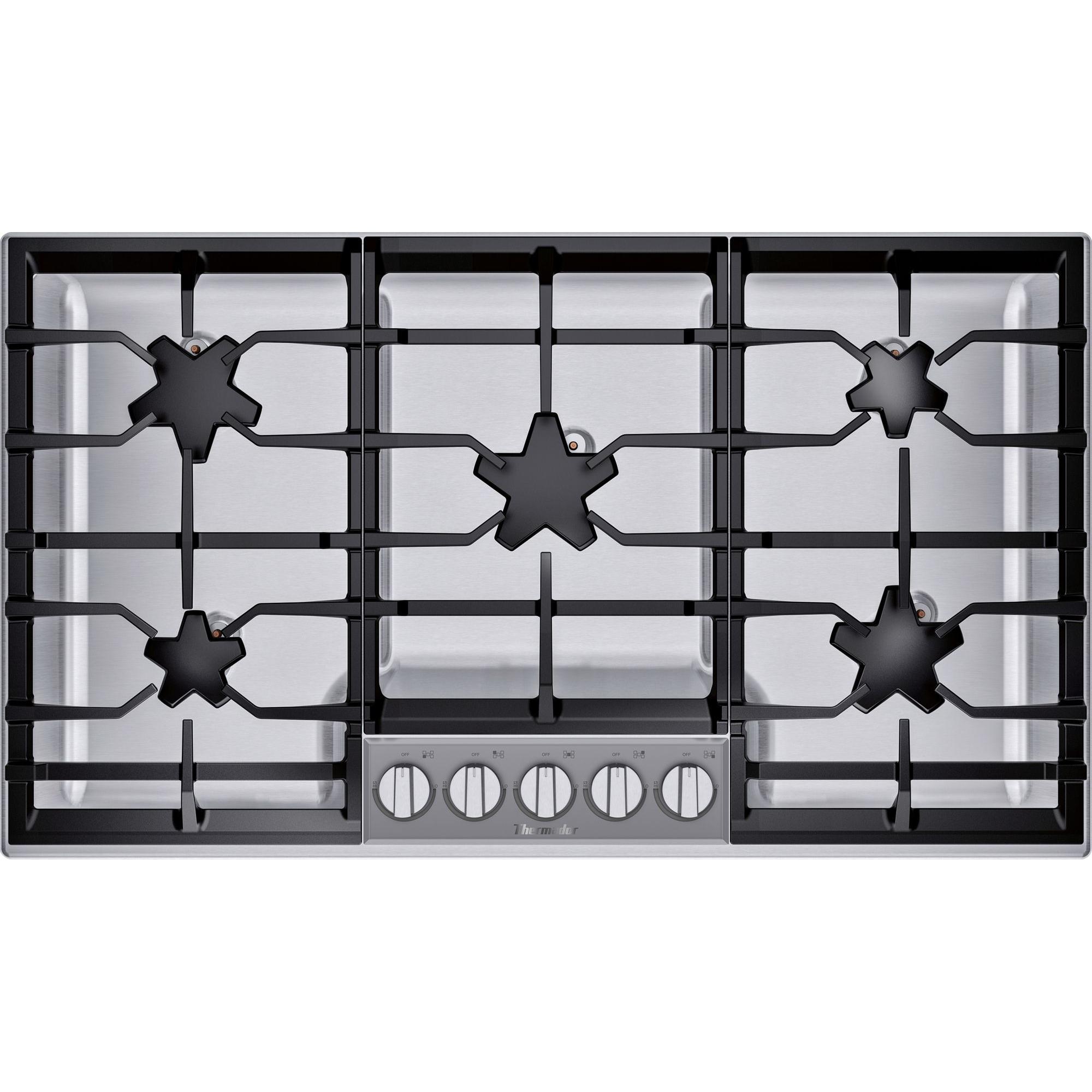 Thermador 36-inch Built-in Gas Cooktop with Patented Star® Burners SGSP365TS