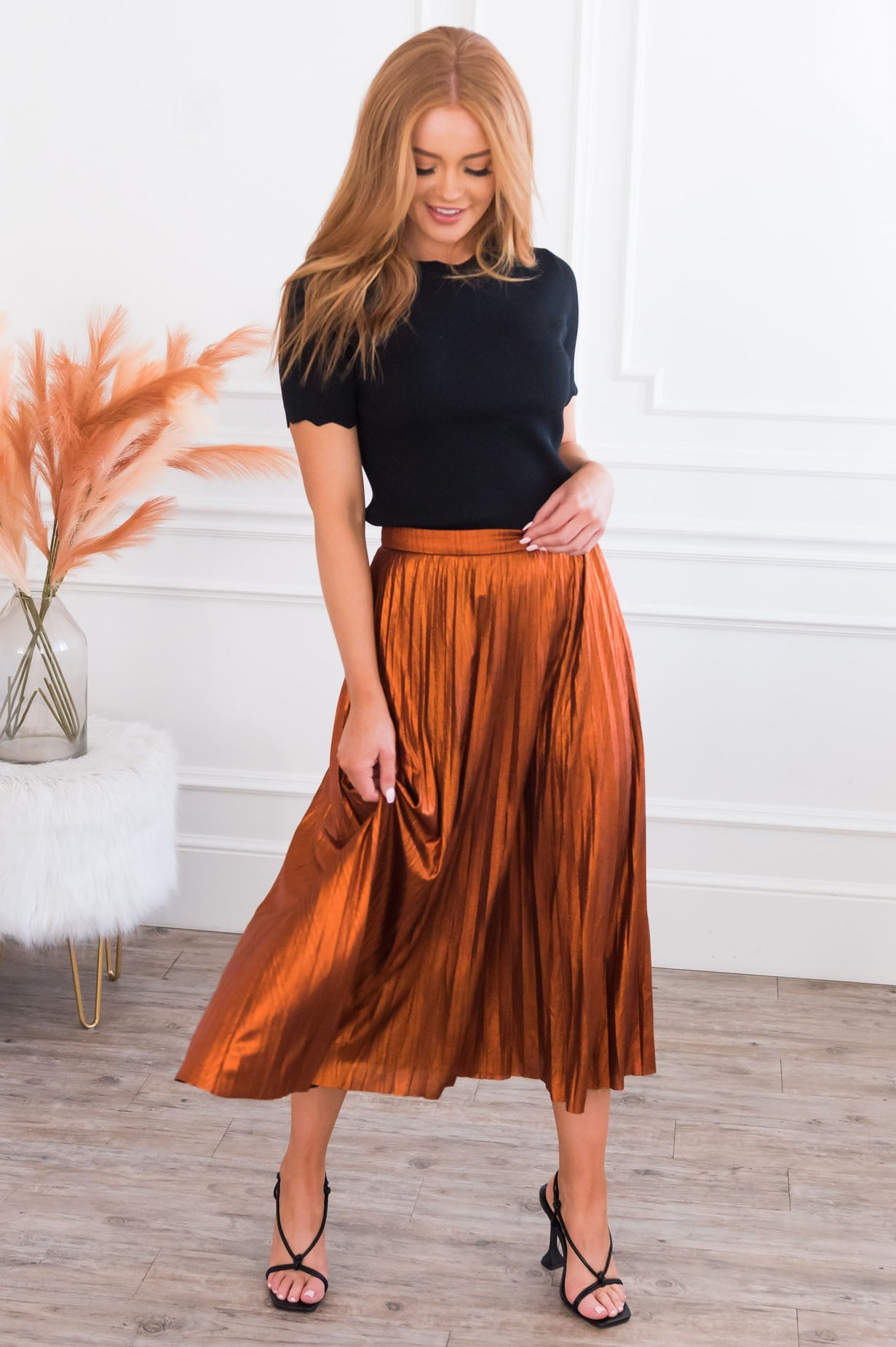 Under The Limelight Modest Pleat Skirt