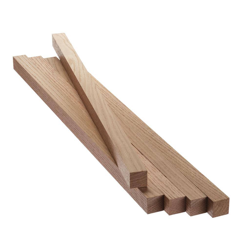 Swaner Hardwood 2 in. x 2 in. x 36 in. Red Oak S4S (5-Pack) OL08011636OR