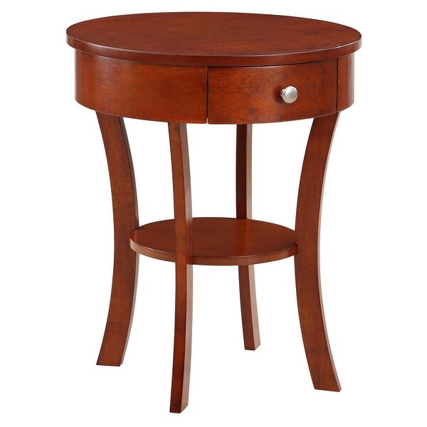 Copper Grove Round End Table with Drawer