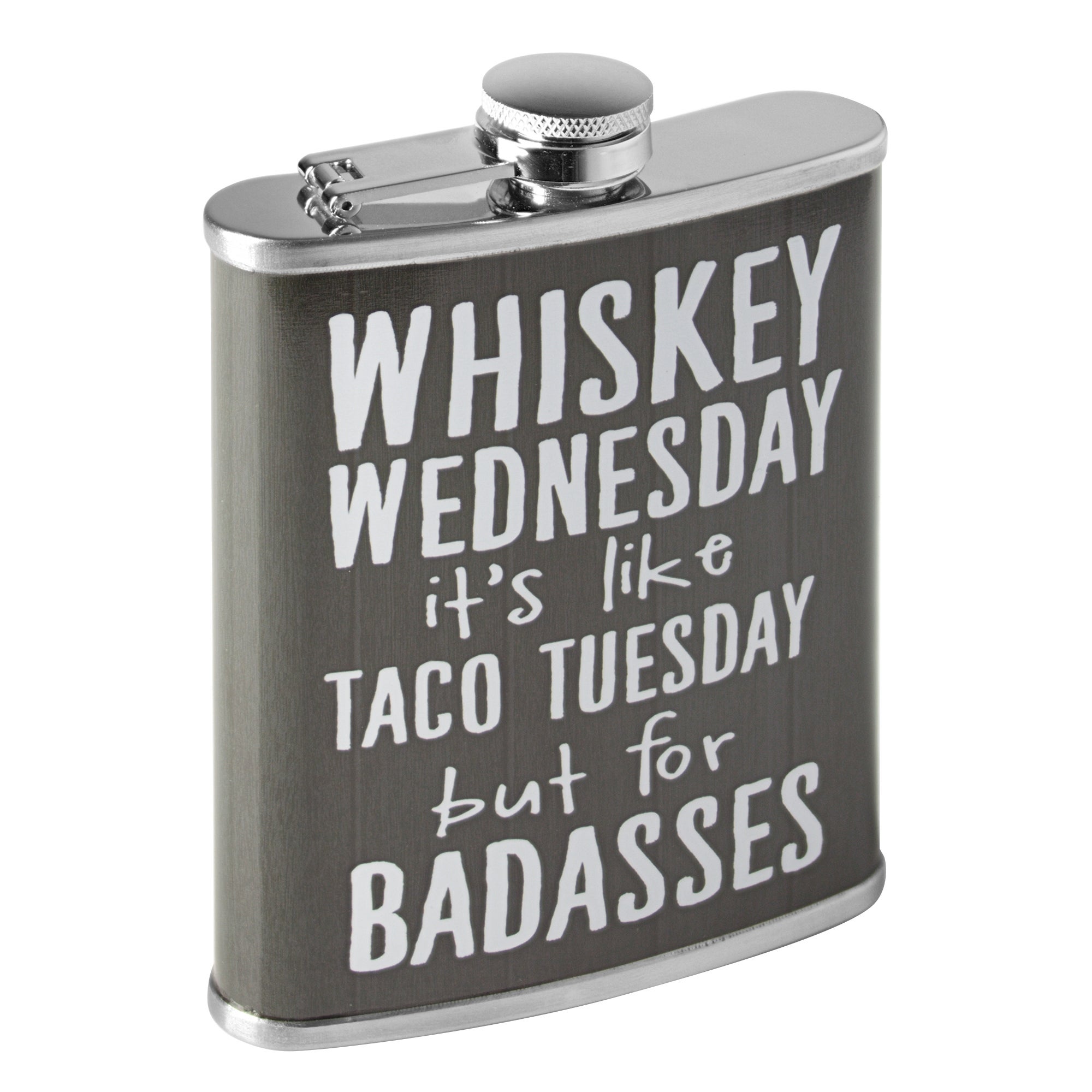 Whiskey Wednesday Stainless Steel 8 oz Liquor Flask