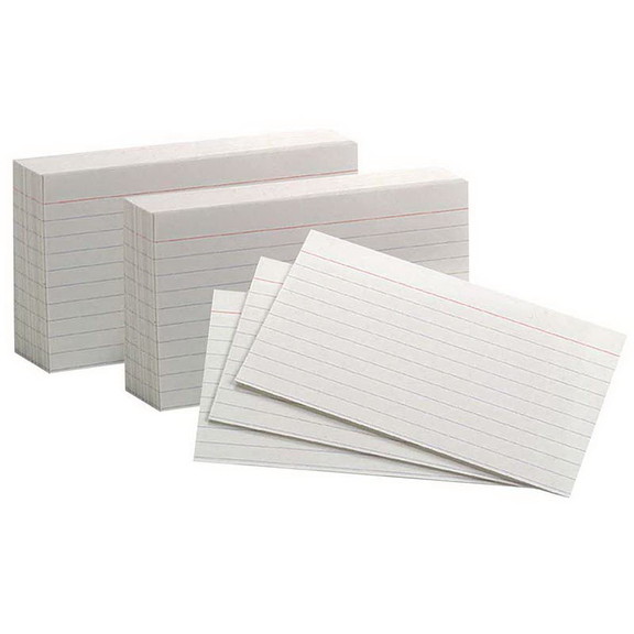 Oxford ESS00031 2 Ruled Index Cards 100Ea 3X5  Whi...