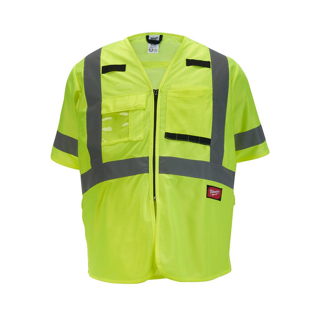 Milwaukee High Vis Safety Vest Yellow Class 2 Mesh Breakaway AR/FR Cat 1  L/XL