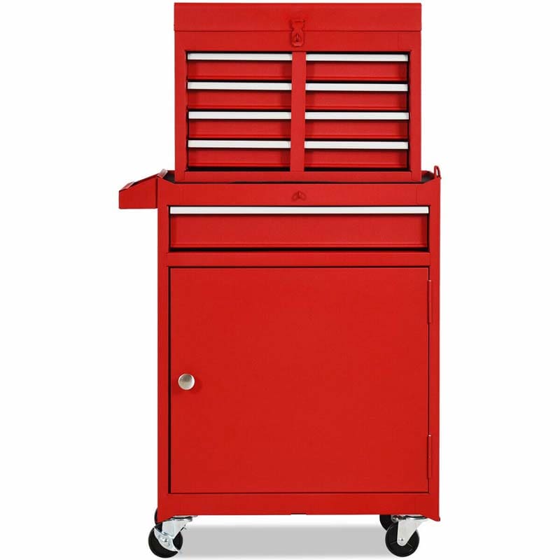 5-Drawer Rolling Tool Chest Removable Tool Storage Cabinet Metal Toolbox Organizer with Lock