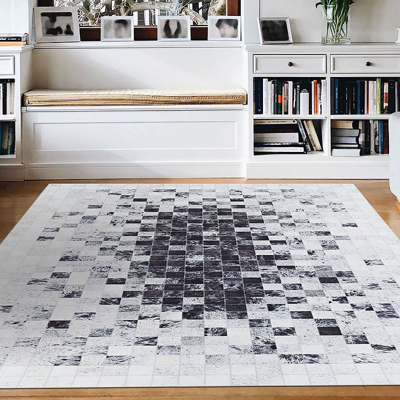 Couristan Prairie Hygee Blocks Faux Cowhide Area Rug