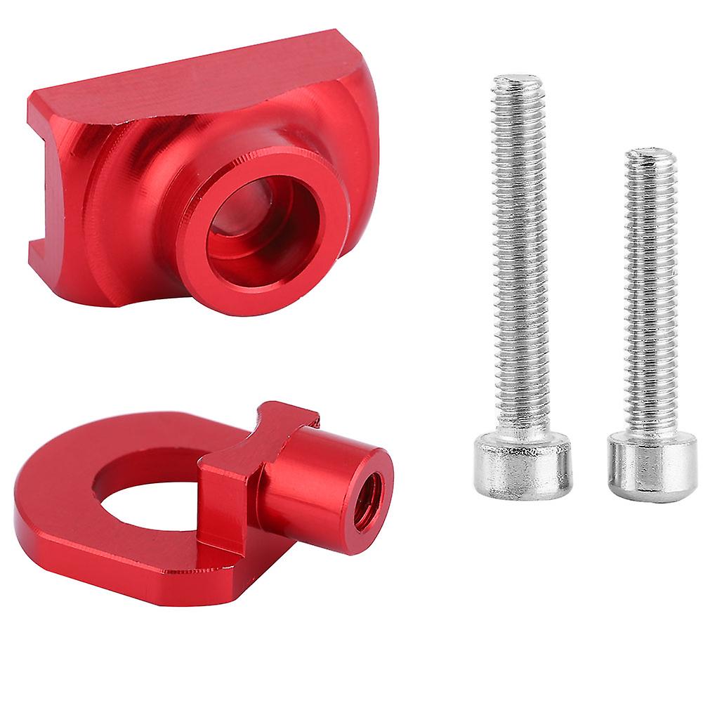 Bicycle Chain Tensioner Adjuster Fastener Aluminum Alloy For Folding Bike (red)