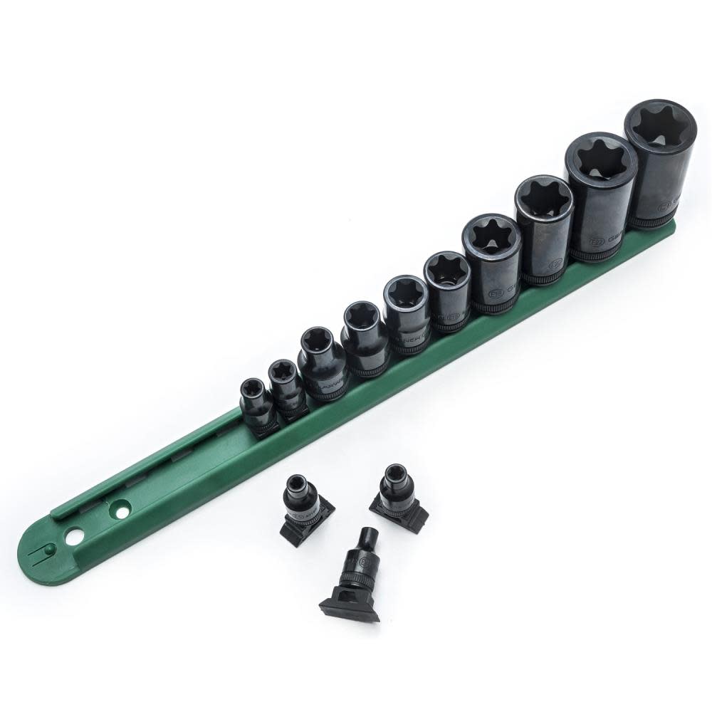 13Pc 1/4， 3/8 and 1/2 Drive External Torx Socket Set ;