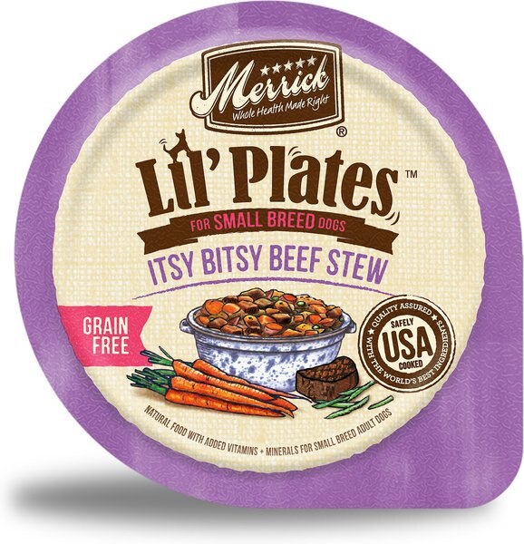 Merrick Lil' Plates Grain-Free Itsy Bitsy Beef Stew Dog Food Trays