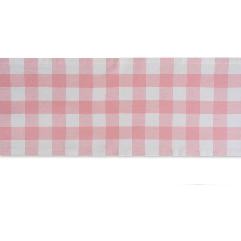 72 Pink and White Buffalo Checkered Rectangular Table Runner