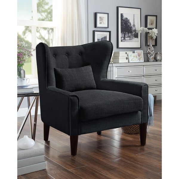 Lilliana Tufted Accent Wingback Chair with Back Cushion