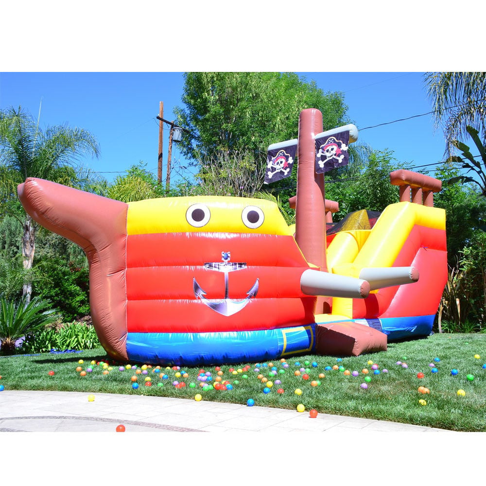 JumpOrange DuraLite Pirate Ship Inflatable Slide