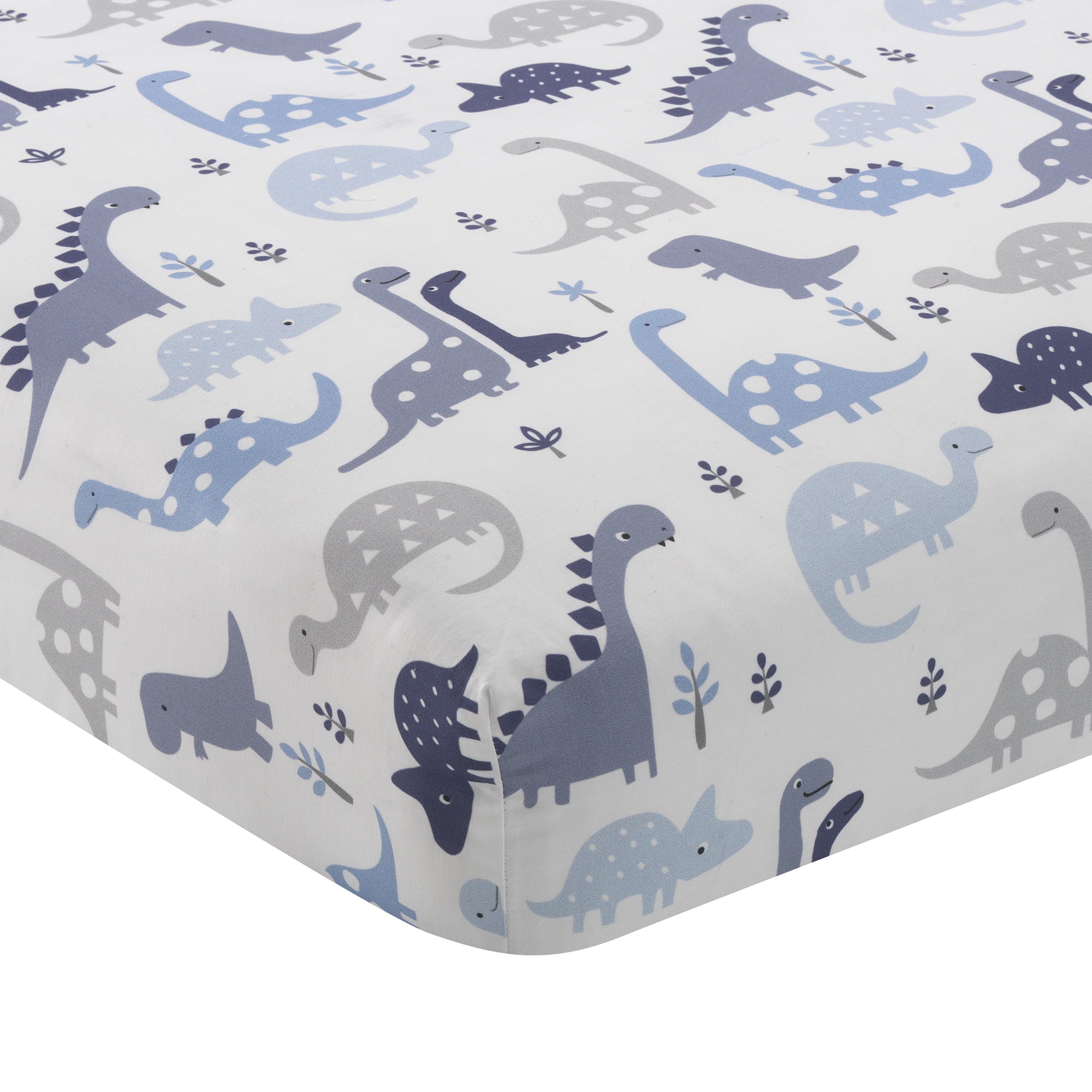 Bedtime Originals Roar Dinosaur 3-Piece Gray/Blue Crib Bedding Set