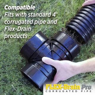 Amerimax Home Products FLEX Drain Pro 4 in. x 100 ft. Black Copolymer Solid Drain Pipe HP4100S