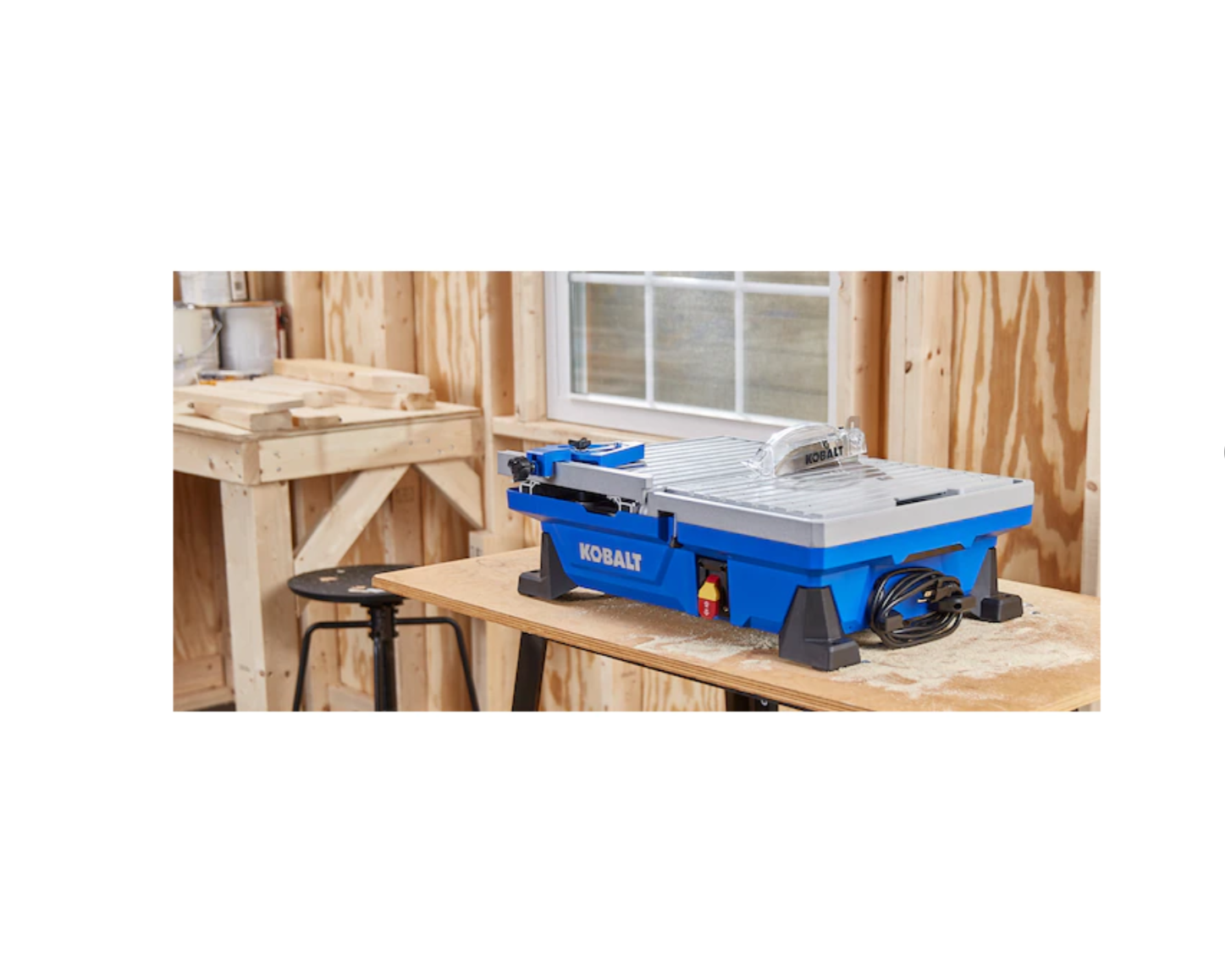 Kobalt KWS B72-06 7-in 6-Amp Wet Tabletop Sliding Table Tile Saw