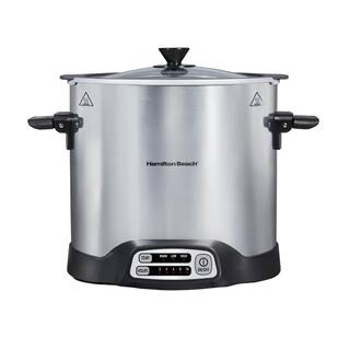 Hamilton Beach 10 qt. Stainless Steel Sear and Cook Stockpot Slow Cooker 33196