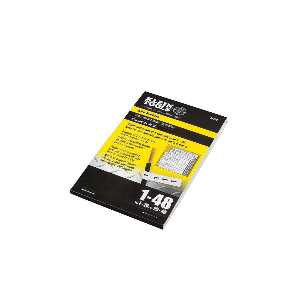 Klein Tools Wire Marker Book 1-48 56250