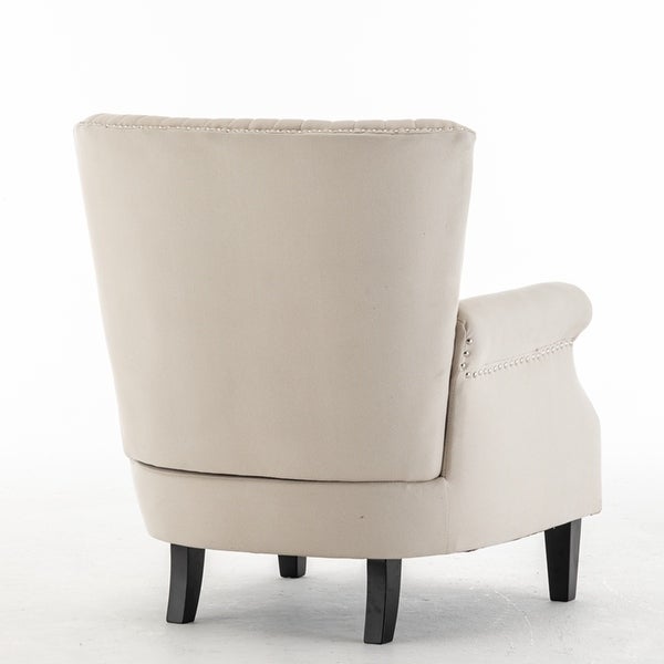 Accent Chair Wingback Chair Tufted Armchair with Padded Seat