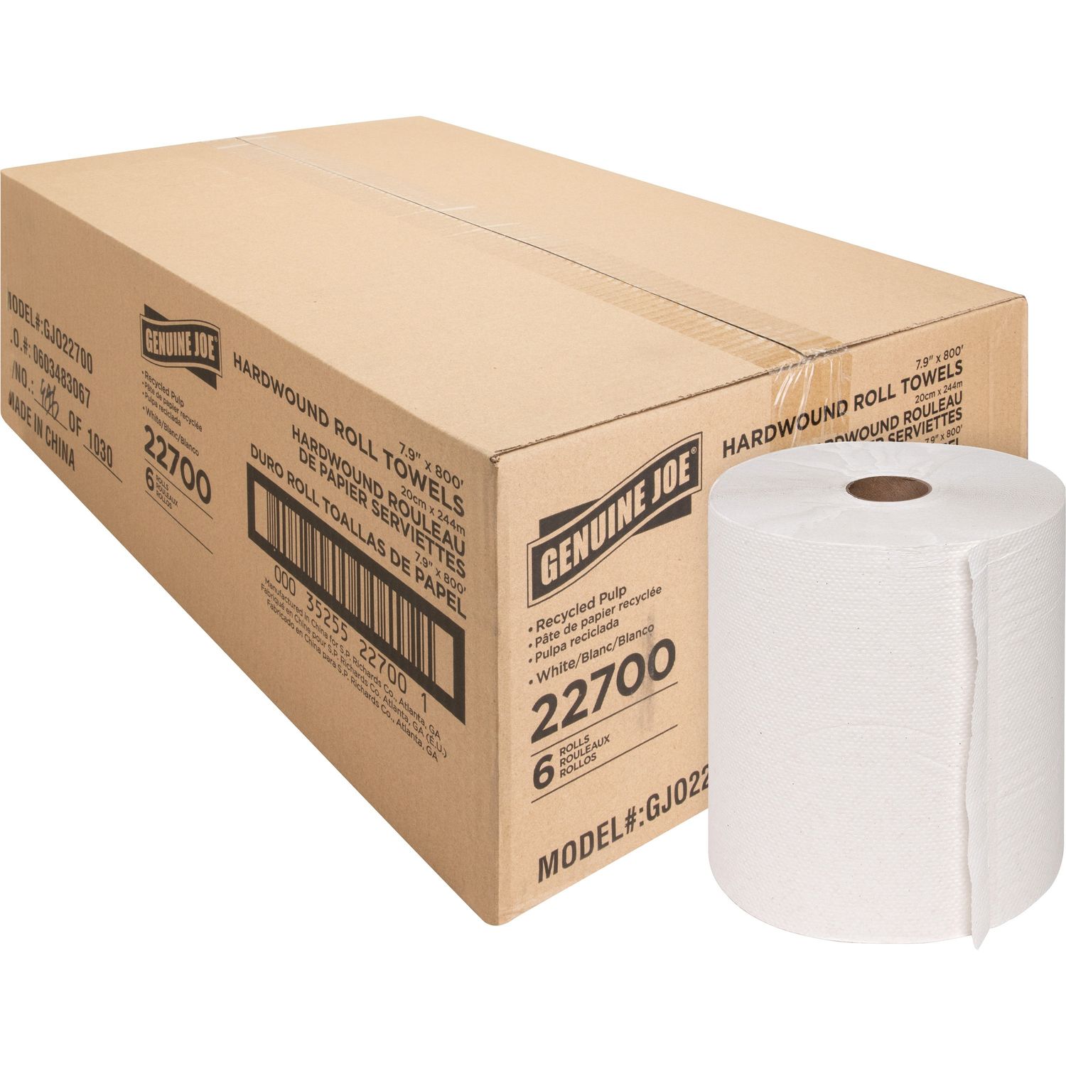 Hardwound Roll Paper Towels by Genuine Joe GJO22700