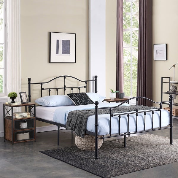 Taomika 3-pieces Modern Bedroom Set with Black Curved Bed Frame - - 35654760