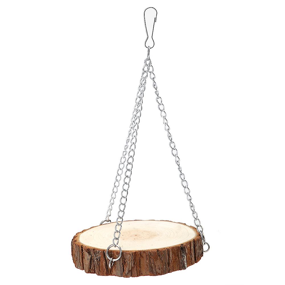 Wooden Natural Eco-friendly Portable Pet Swing Toy For Parrot Hamster(s)