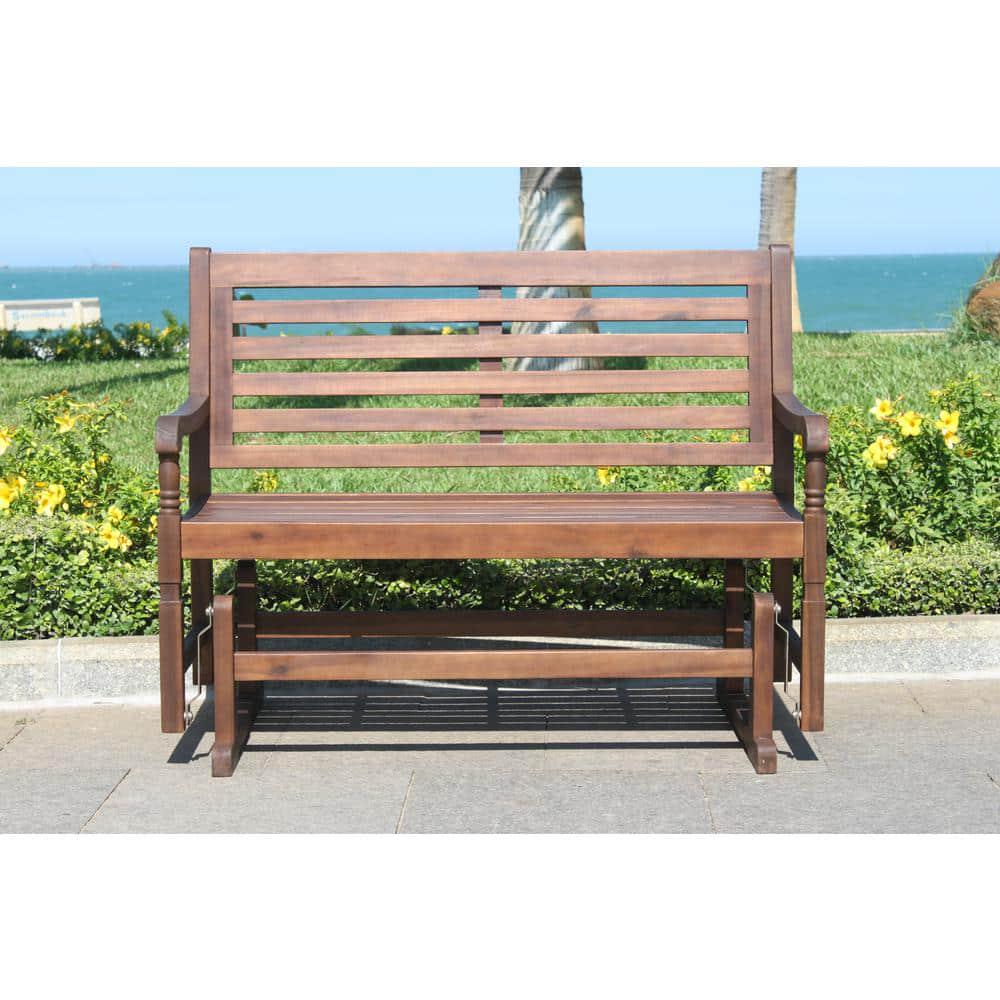 northbeam Nantucket Hardwood Outdoor Glider Bench