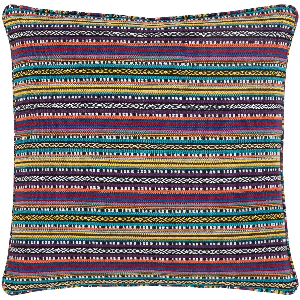 Artistic Weavers Madora Bohemian Striped Cotton Blend Throw Pillow