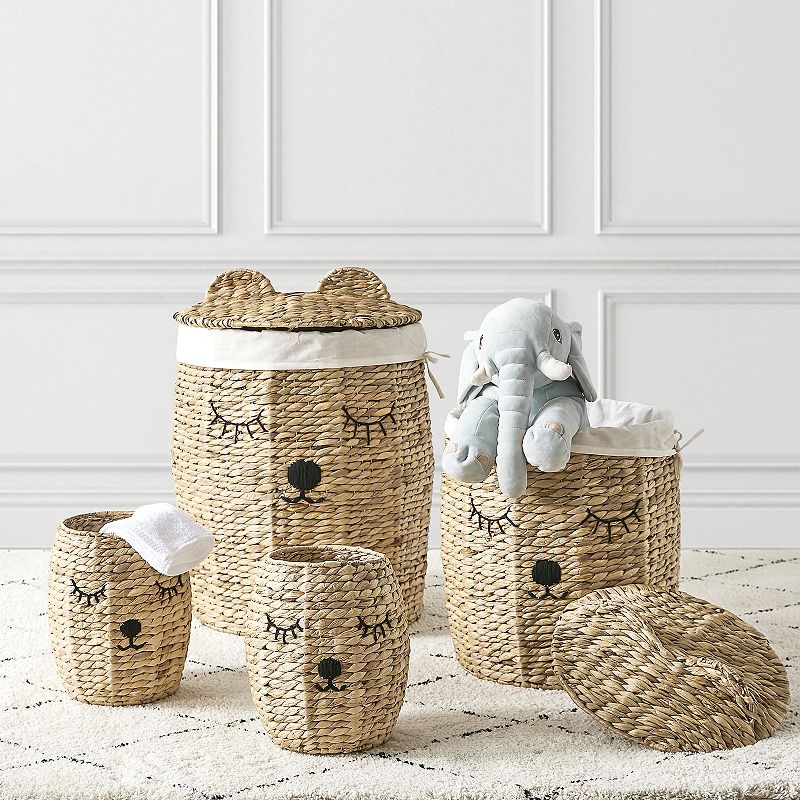 Saddle River Water Hyacinth Round Bear 4-pc. Hamper Set