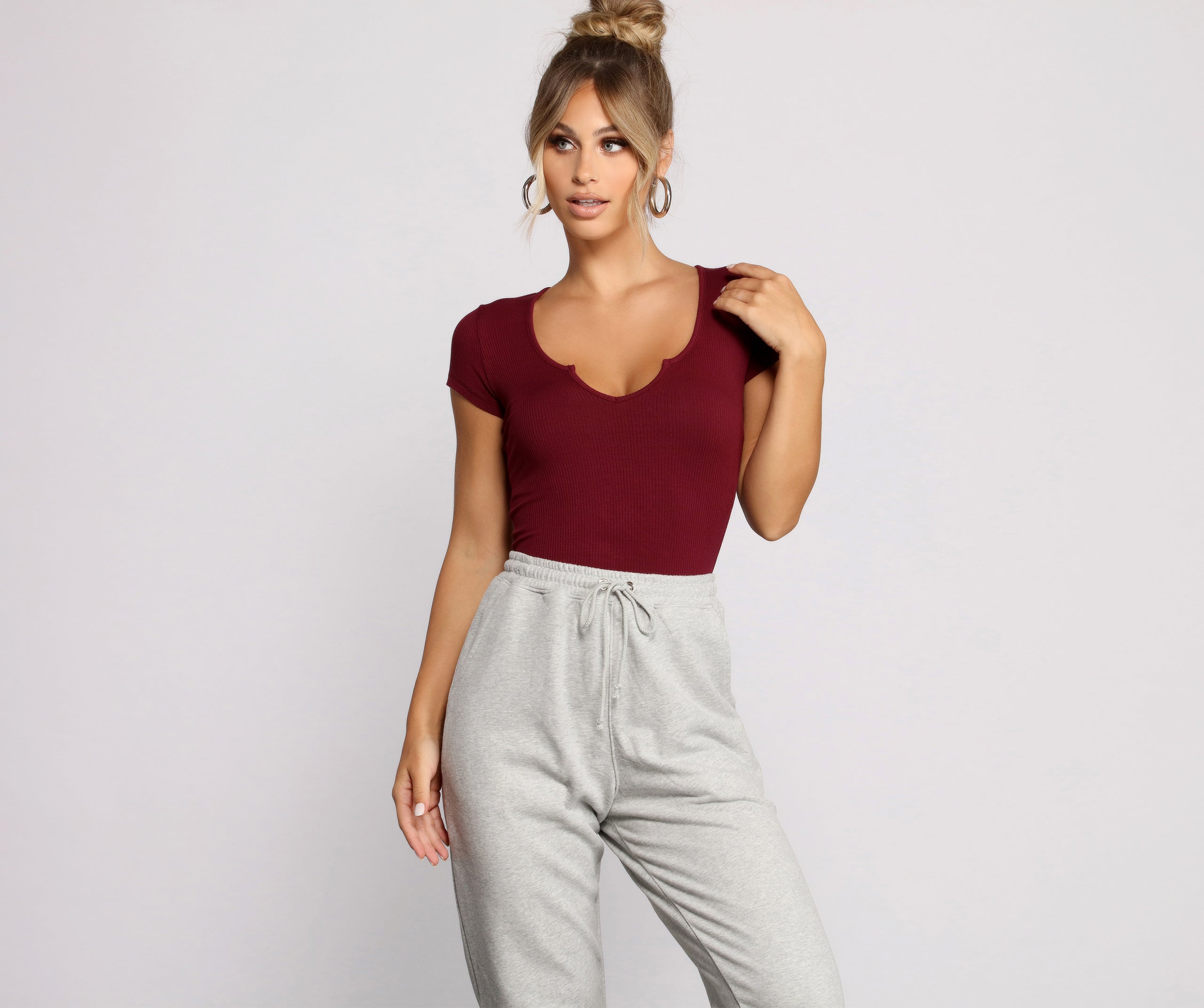 Feeling Basic Ribbed Knit Top