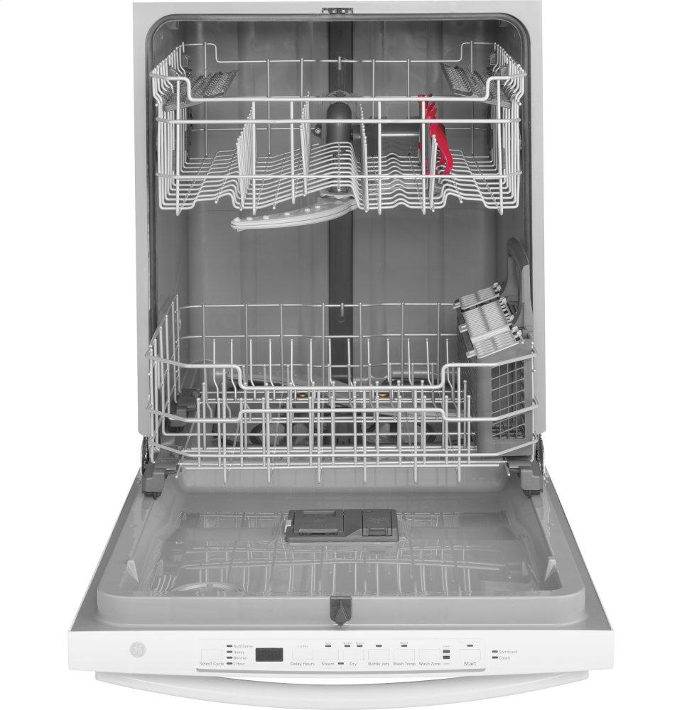 Ge Appliances GDT605PGMWW Ge® Top Control With Plastic Interior Dishwasher With Sanitize Cycle & Dry Boost