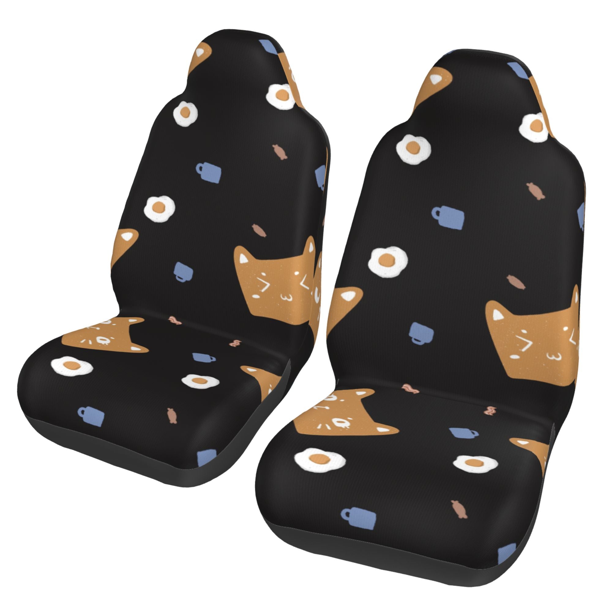 ZICANCN Car Seat Cover Cat Face Print Car Front Seat Covers Protectors ， Automotive Seat Covers for Cars Trucks Suv