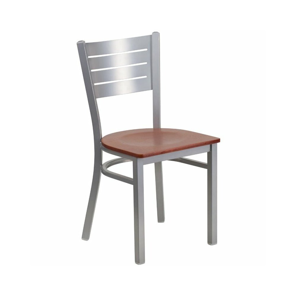 Restaurant Dining Chair Cherry and Silver - 16x34