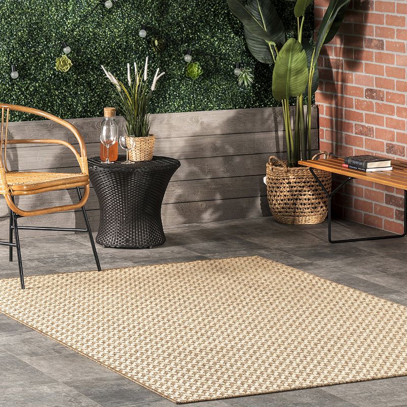 nuLOOM Camryn Abstract Herringbone Indoor Outdoor Rug