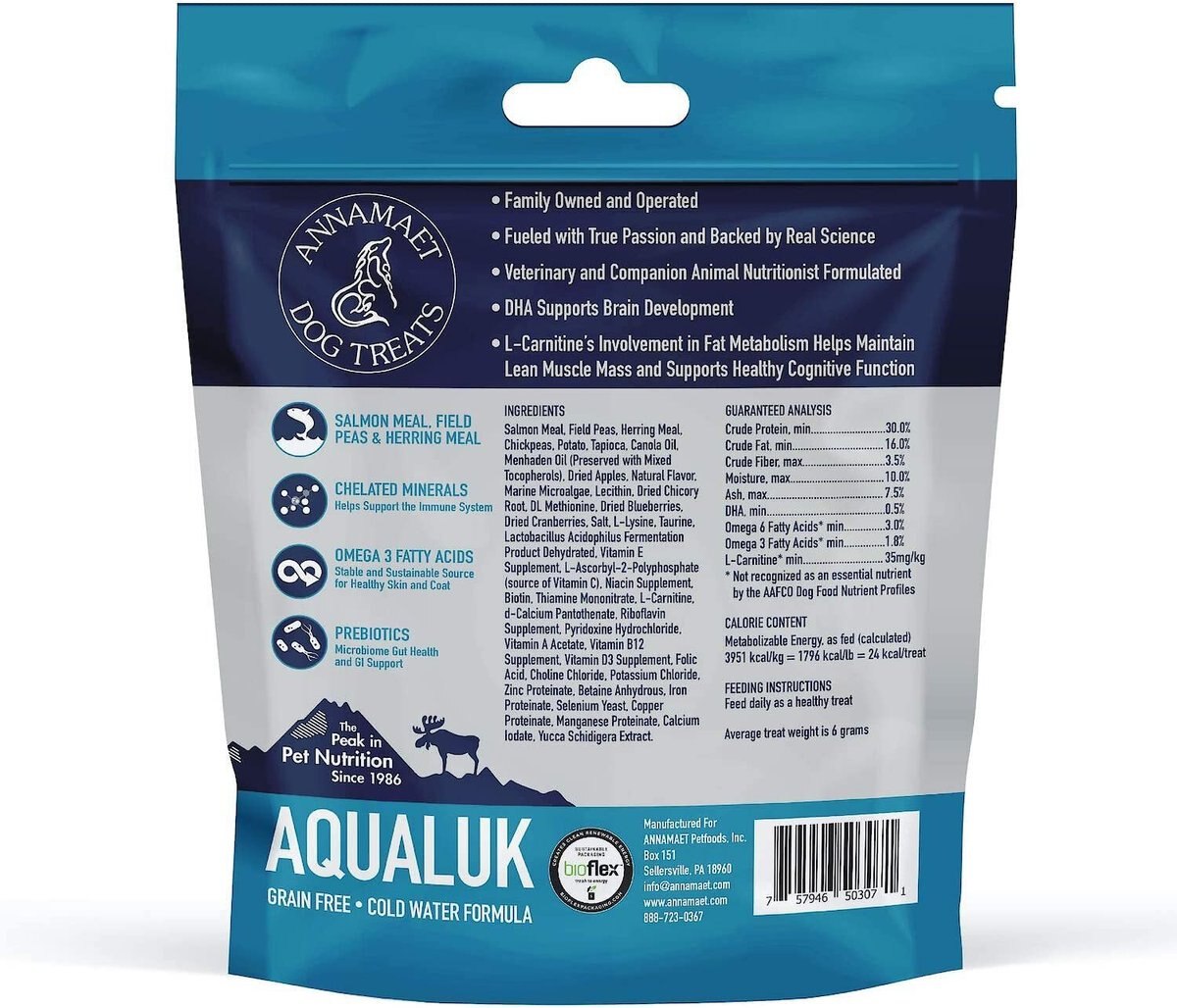 Annamaet Grain-Free Aqualuk Cold Water Formula Dog Treats