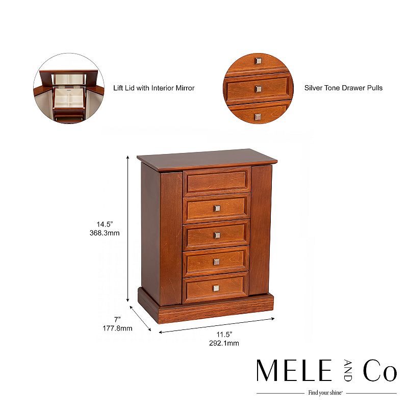 Mele and Co. Thea Wooden Jewelry Box