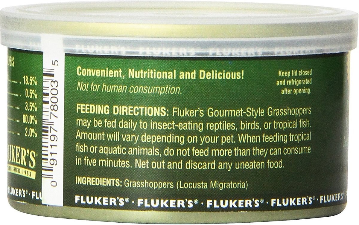 Fluker's Gourmet-Style Grasshoppers Reptile Food