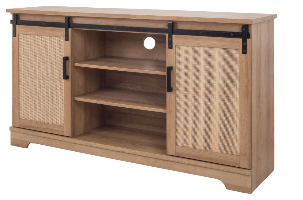 Newman KD 58.5 quotRattan TV Stand   Tropical   Entertainment Centers And Tv Stands   by New Pacific Direct Inc.  Houzz