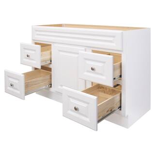 Glacier Bay Hampton 48 in. W x 21 in. D x 33.5 in. H Bath Vanity Cabinet without Top in White HWH48D