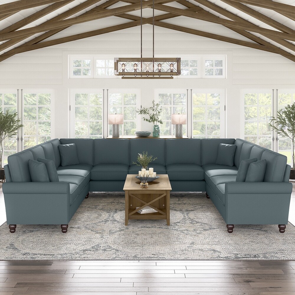 Hudson 137W U Shaped Sectional Couch by Bush Furniture