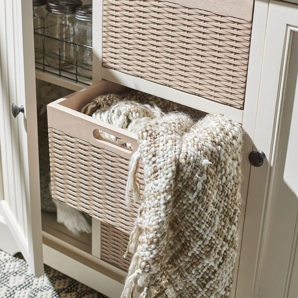 Landers 2Door and 3 Removable Baskets Safavieh   Transitional   Console Tables   by Safavieh  Houzz