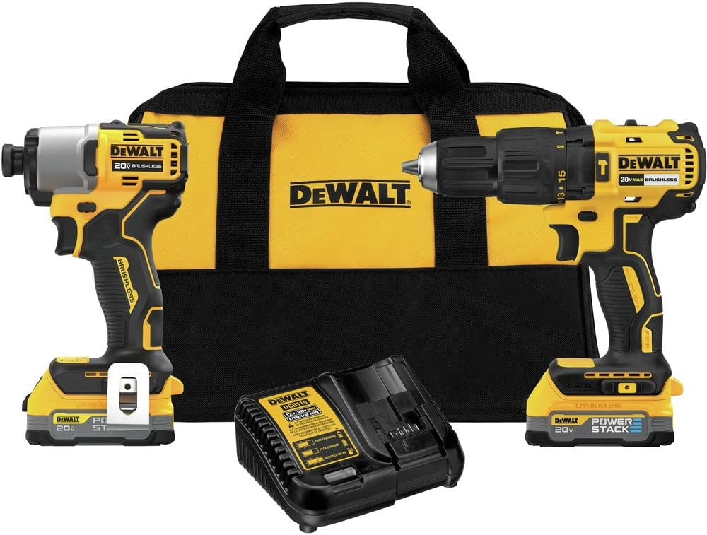 Dewalt DCK279C2 20V MAX Brushless Lithium-Ion Cordless Hammer Drill and Impact Driver Combo Kit with Compact Batteries