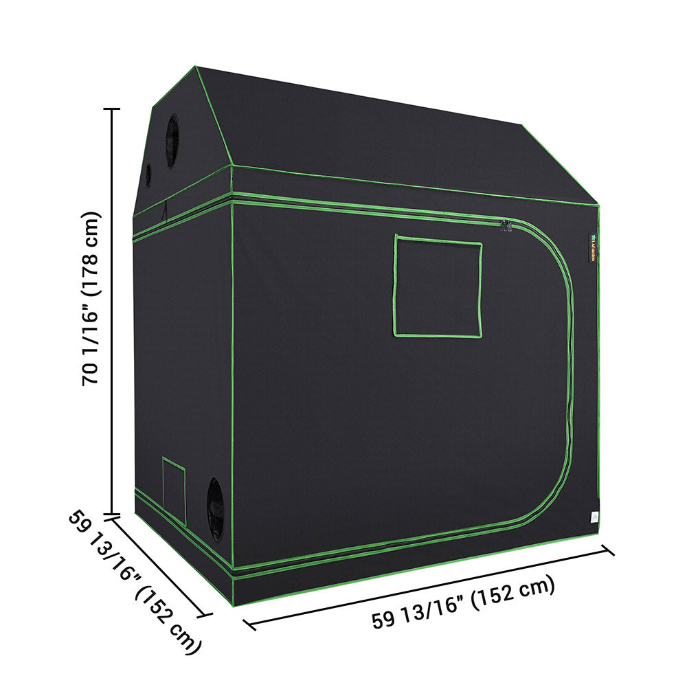 LAGarden 5x5 Grow Tent Roof Cube Hydro Grow Room 60x60x70