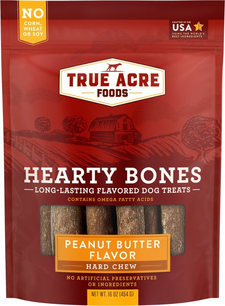 True Acre Foods Hearty Bones Peanut Butter Flavored Treats