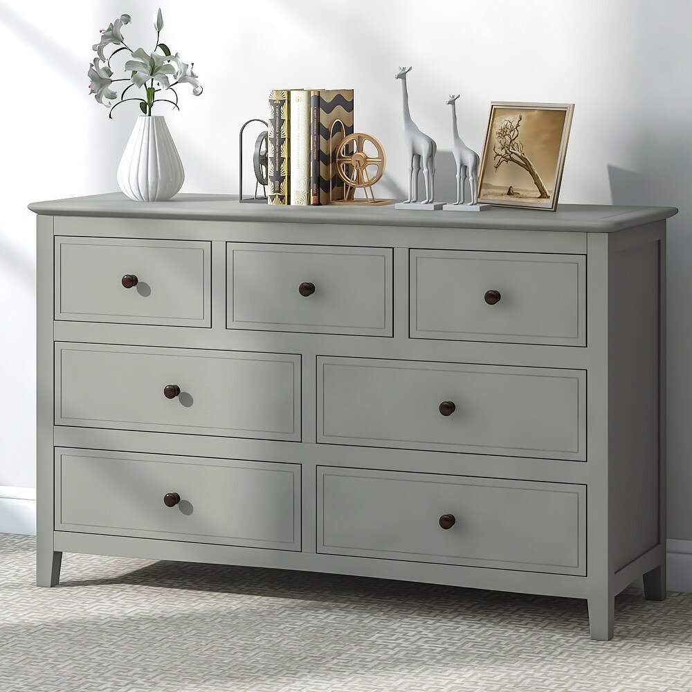 Classic 7 Drawer Solid Wood Storage Dresser