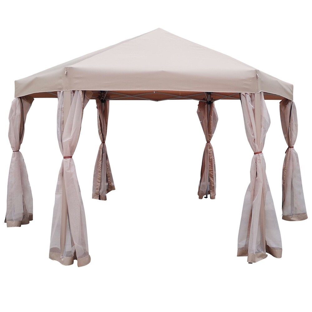 Pop Up Gazebo Tent Outdoor Canopy Hexagonal Canopies