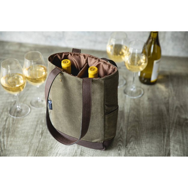 Picnic Time 34 65qt Waxed Canvas Wine Bag