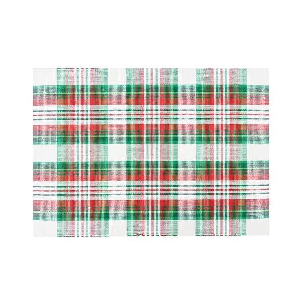 Carter Christmas Red and Green Plaid Placemat Set of 6